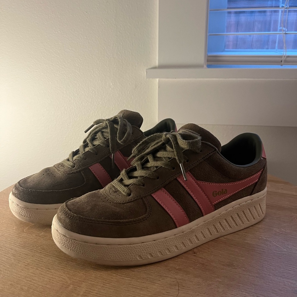 Gola Grand Slam platform sneakers - green/suede